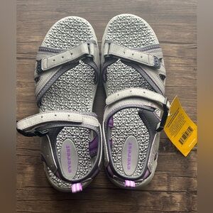 *NEW* Everest Outside Women’s Sports Sandals Grey/Purple Size 11 Adjustable